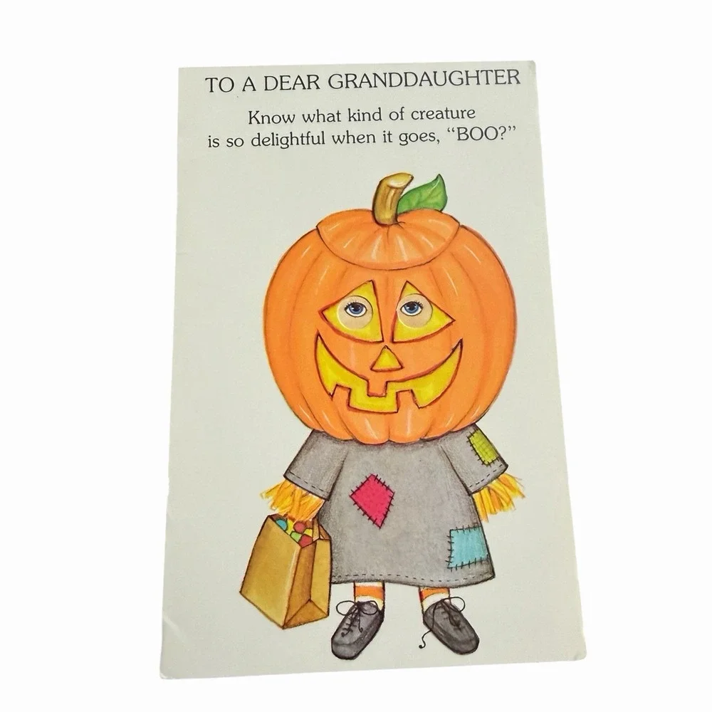 Vintage Sangamon Halloween Greeting‎ Card for Granddaughter